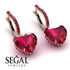 Heart Ruby Earrings - Noelle No. 56